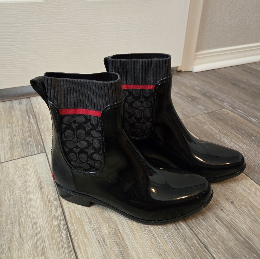 Coach Rainboots. Size 5.